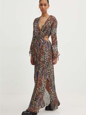 NWT HUGO BOSS plissé dress with cut out details